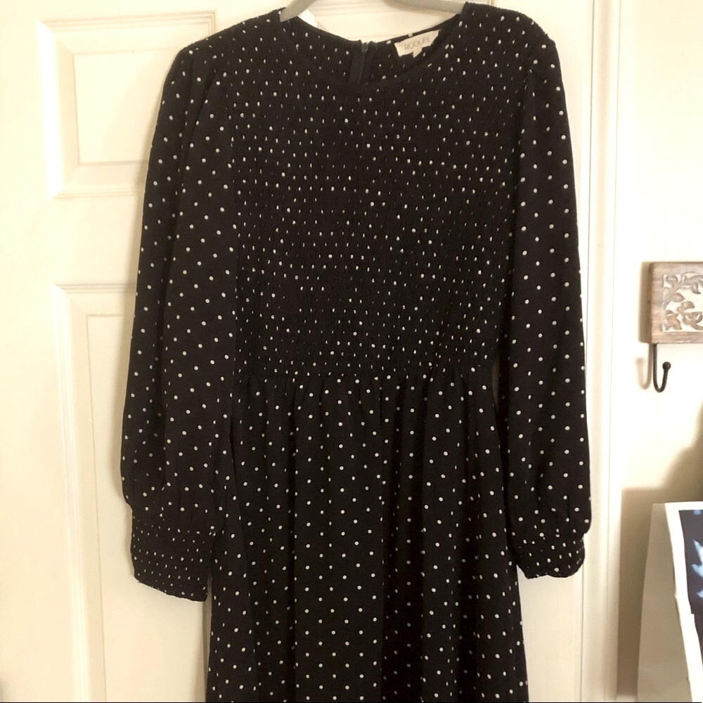 Roolee Black & White Polka Dot Maxi Dress